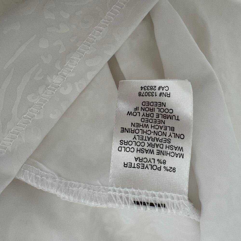 Lucky in Love Wet and Wild Tennis Tank Top White Orange Raquet Sports Small - Picture 6 of 6